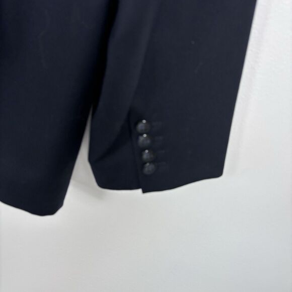 VTG LL Bean Suit Mens 52R Navy Blue 100% Wool Blazer and Comfort Waist Pants 44W - Picture 8 of 14